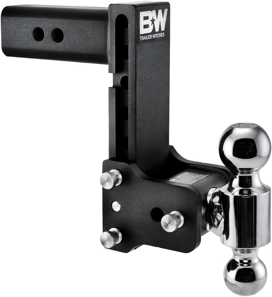 Tow & Stow Adjustable Trailer Hitch Ball Mount for 2.5 in Receiver