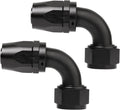 16AN 90 Degree Elbow Hose End Fitting Swivel Aluminum Black