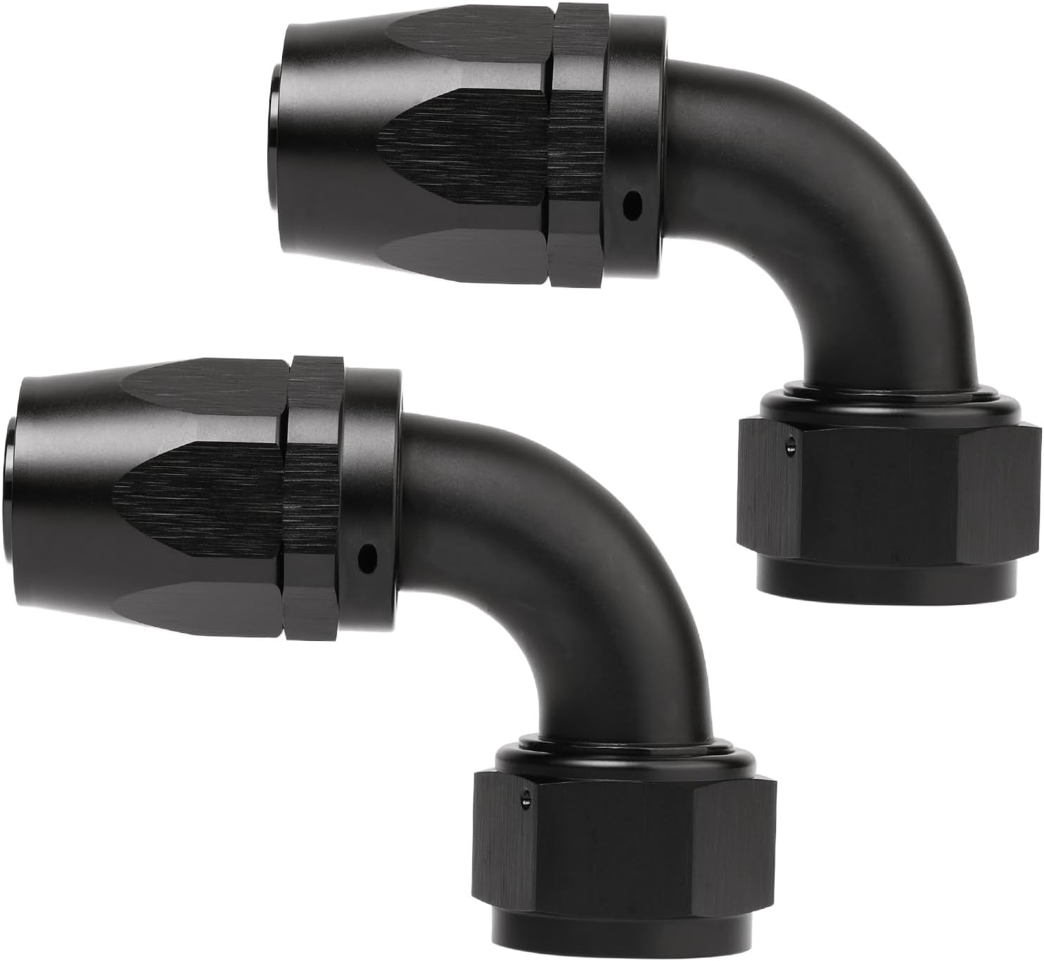 16AN 90 Degree Elbow Hose End Fitting Swivel Aluminum Black