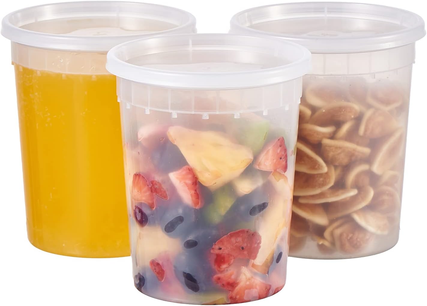 32oz Plastic Deli Containers - Leakproof, Stackable, BPA Free