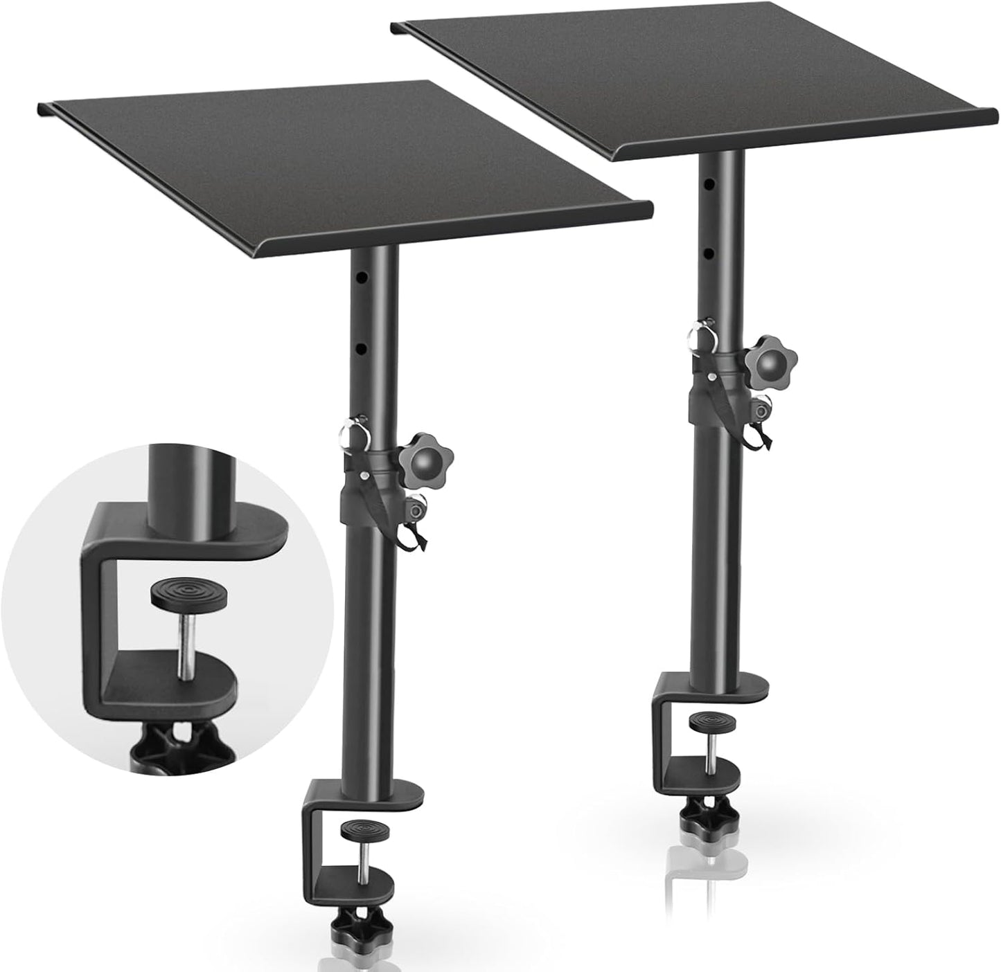 Adjustable Desktop Speaker Stand - Space-Saving Studio Monitor Holder