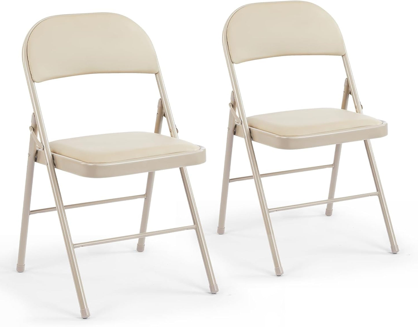 Comfy Leather Folding Chairs - 2 Pack