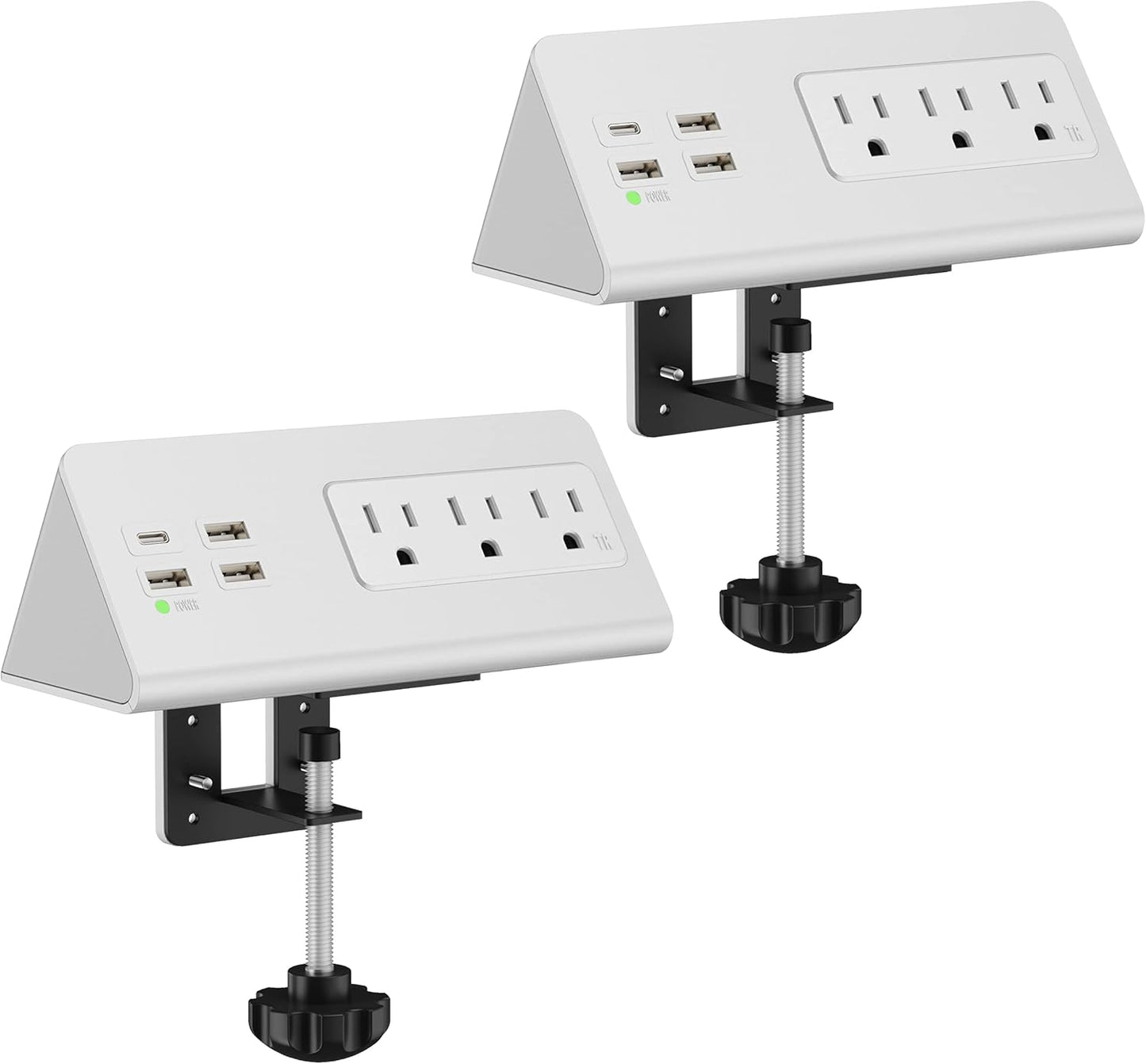 Nightstand Edge Mount Power Strip with USB-C Ports for Fast Charging
