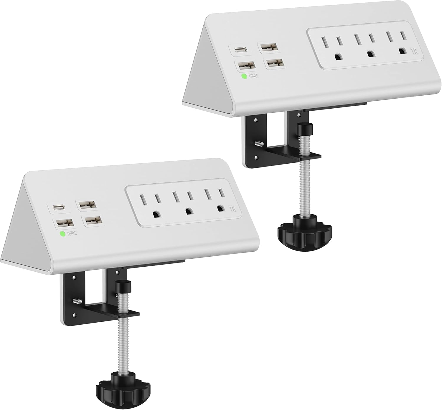 Nightstand Edge Mount Power Strip with USB-C Ports for Fast Charging