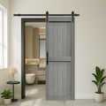 MDF Elephant Gray 28in x 84in Barn Door with 5ft Hardware Kit
