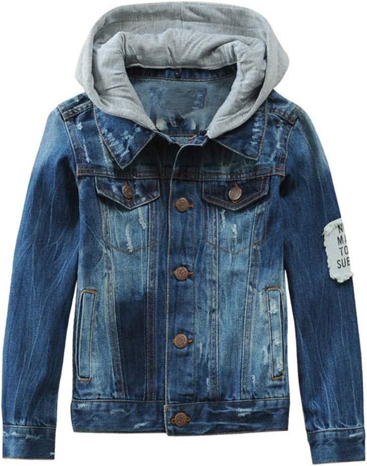 Hooded Denim Jacket for Kids - Stylish Zipper Coat Outerwear