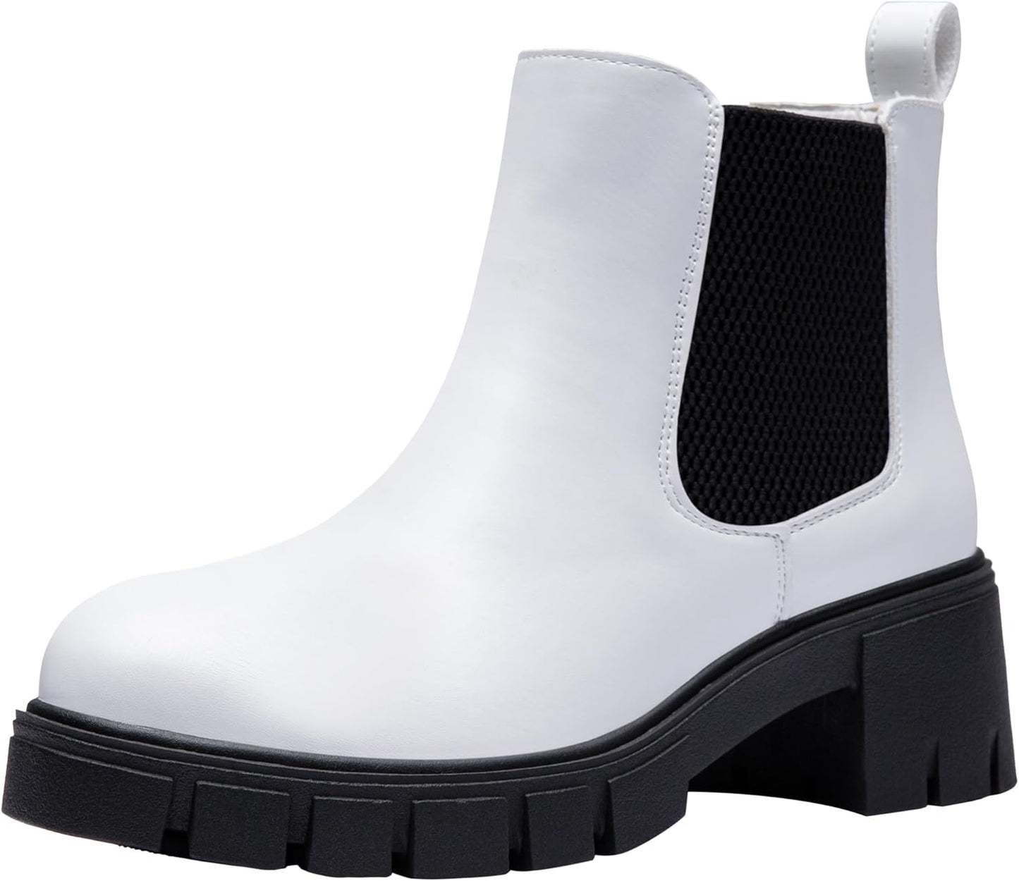 Vepose Women's 936 Chelsea Ankle Boots with Platform Lug Sole