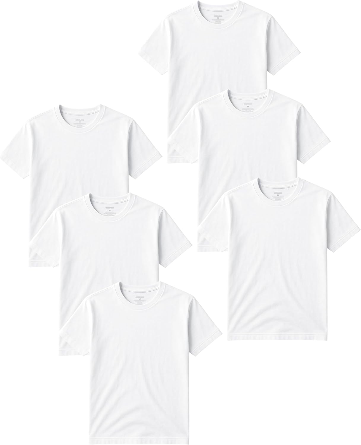 Classic Men's Short Sleeve Cotton Undershirts for Comfort