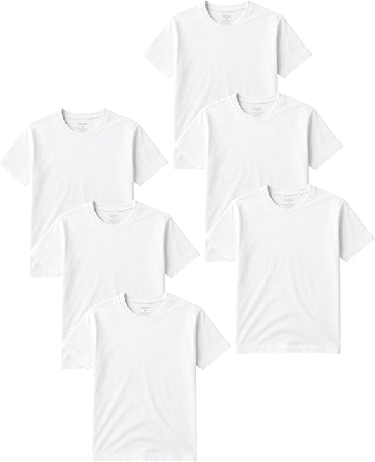 Classic Men's Short Sleeve Cotton Undershirts for Comfort