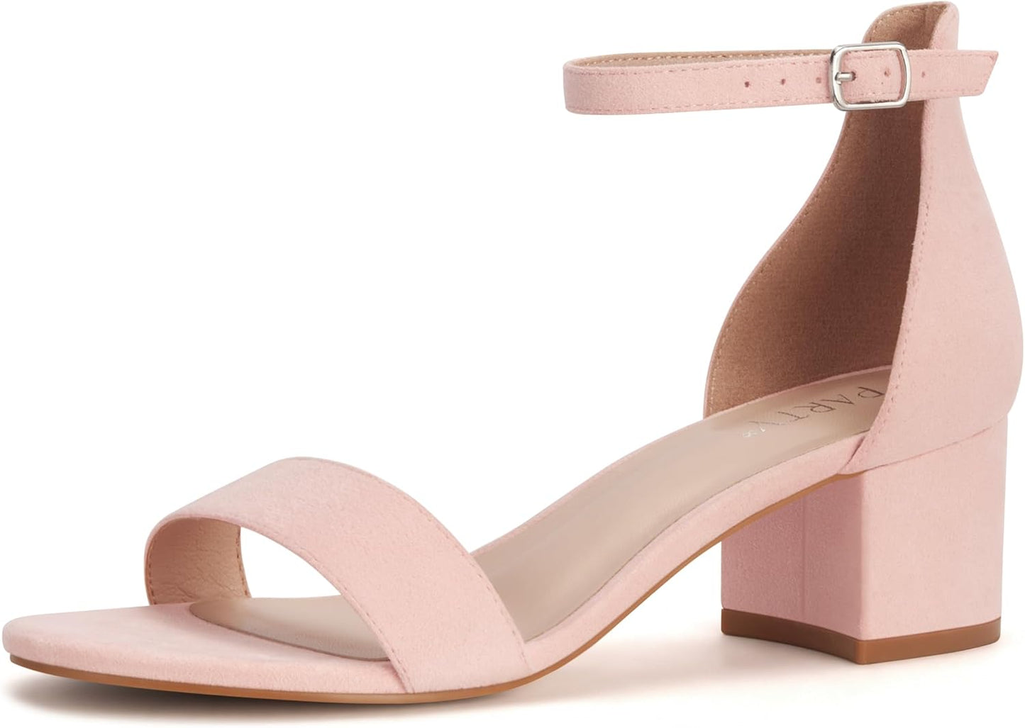 Stylish Open Toe Ankle Strap Low Block Chunky Heels Sandals