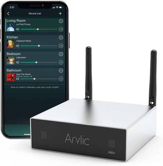 AirPlay 50W x 2 Stereo Amplifier for Wireless Music Streaming