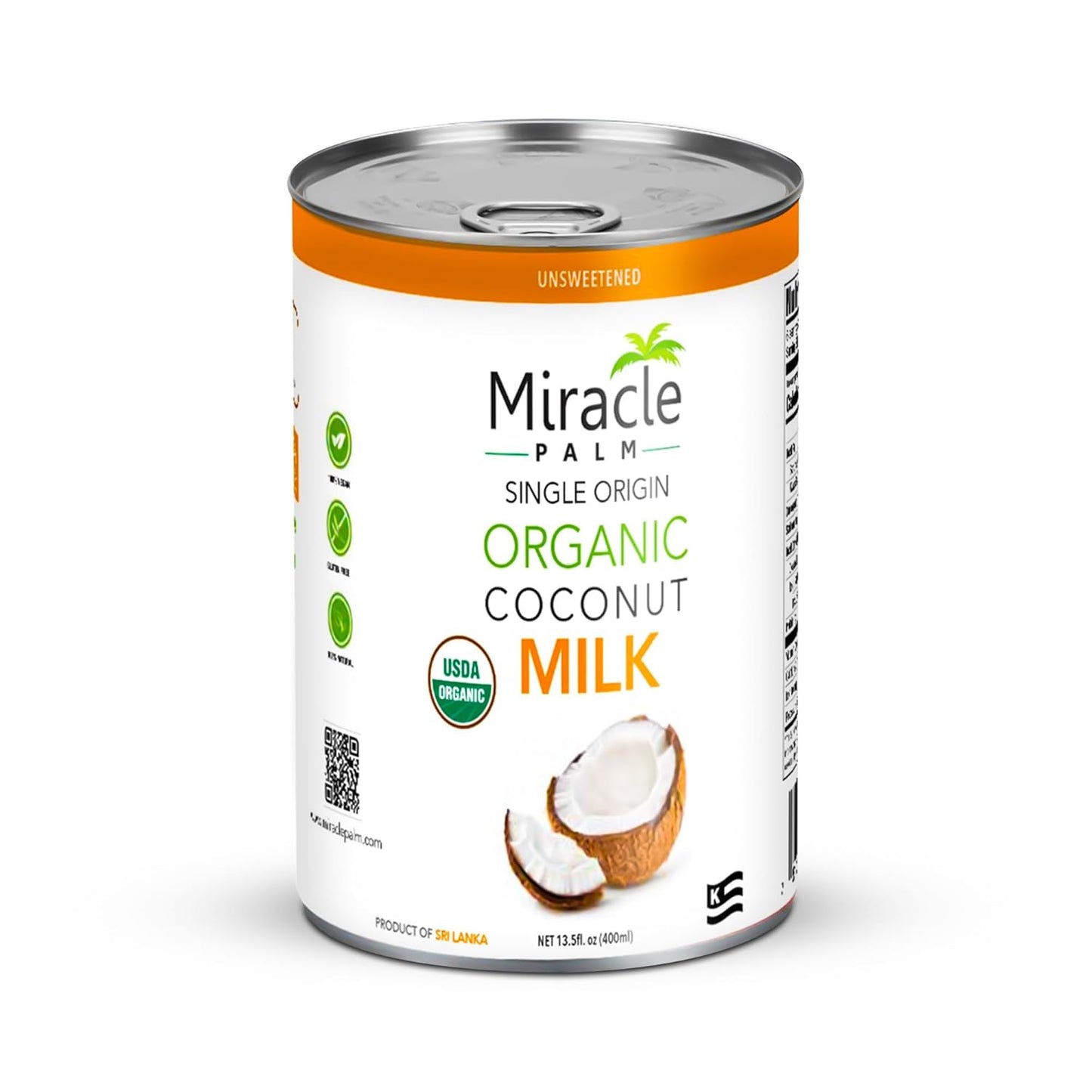 Miracle Palm Coconut Milk Unsweetened - Organic Creamy Delight