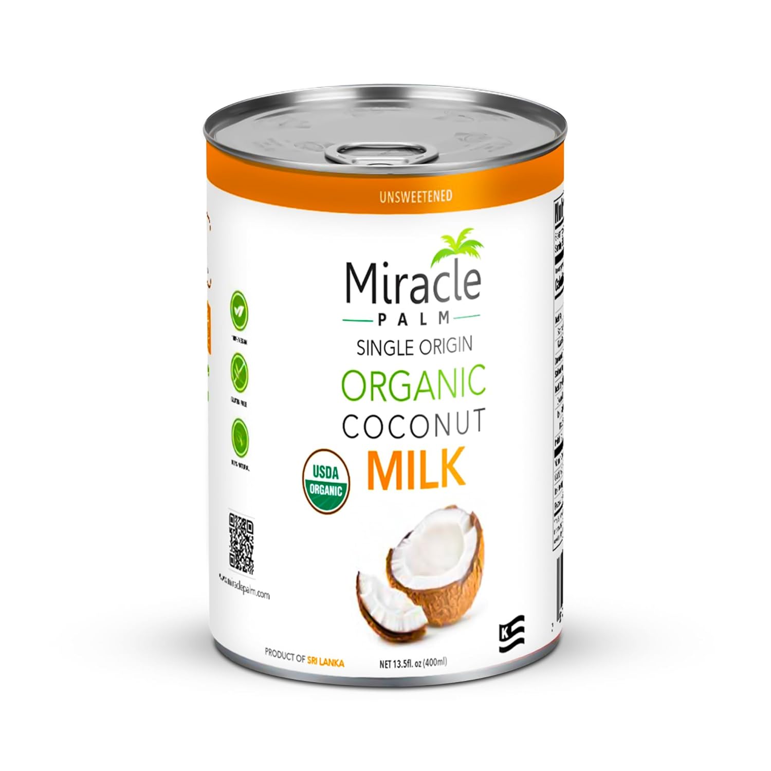 Miracle Palm Coconut Milk Unsweetened - Organic Creamy Delight