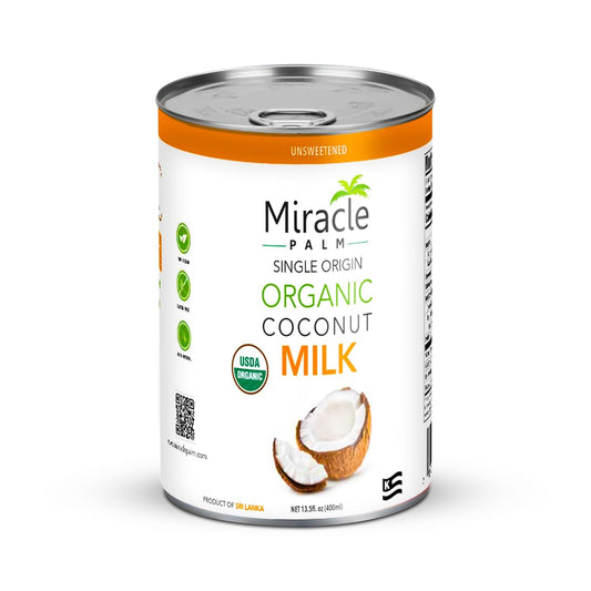 Miracle Palm Coconut Milk Unsweetened - Organic Creamy Delight