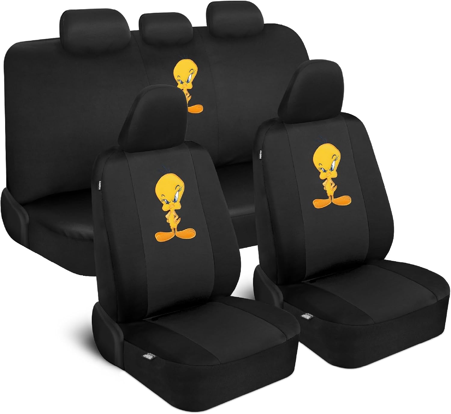 BDK Looney Tunes Tweety Bird Car Seat Covers Full Set for Comfort