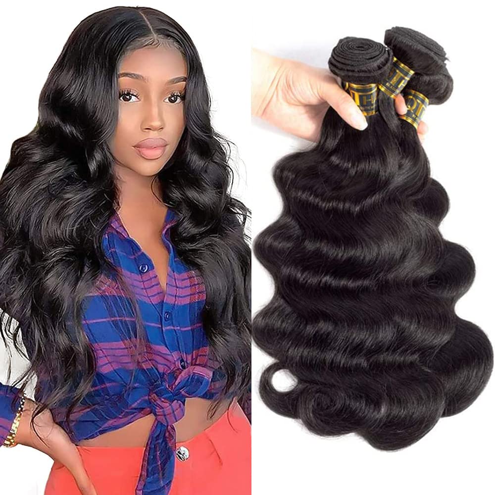 QTHAIR 16A Virgin Brazilian Body Wave Hair Bundles for Women