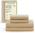 LANE LINEN 100% Organic Cotton Full Sheet Set - Cooling Deep Pocket