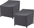 Grey Patio Chair Covers for Adirondack Chairs - Heavy Duty, 2 Pack