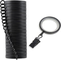 MODE 18 Premium Curtain Rings - Smooth Glide Clips - Satin Black