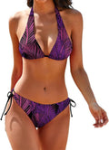 Women's Two Piece Textured Halter Bikini Set - Sexy Padded Swimwear