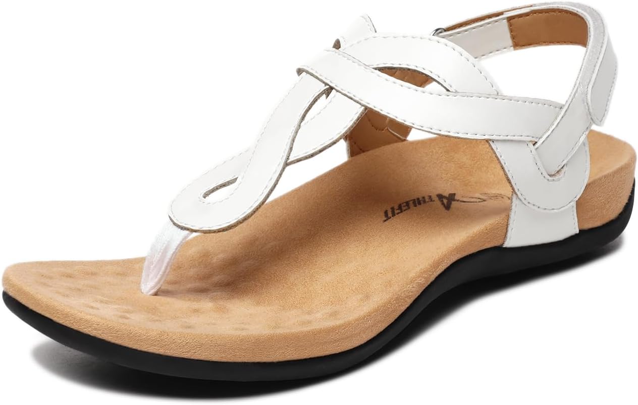 Athlefit Women's Orthopedic Arch Support Sandals for Comfort