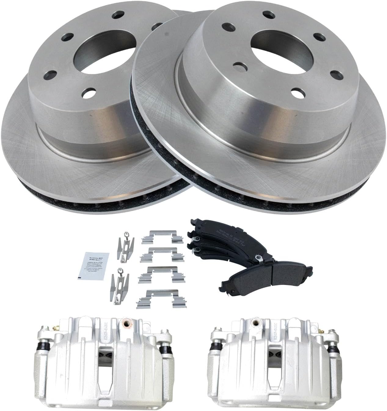 TRQ Rear Brake Pad & Rotor Kit for 02-06 Cadillac & GMC