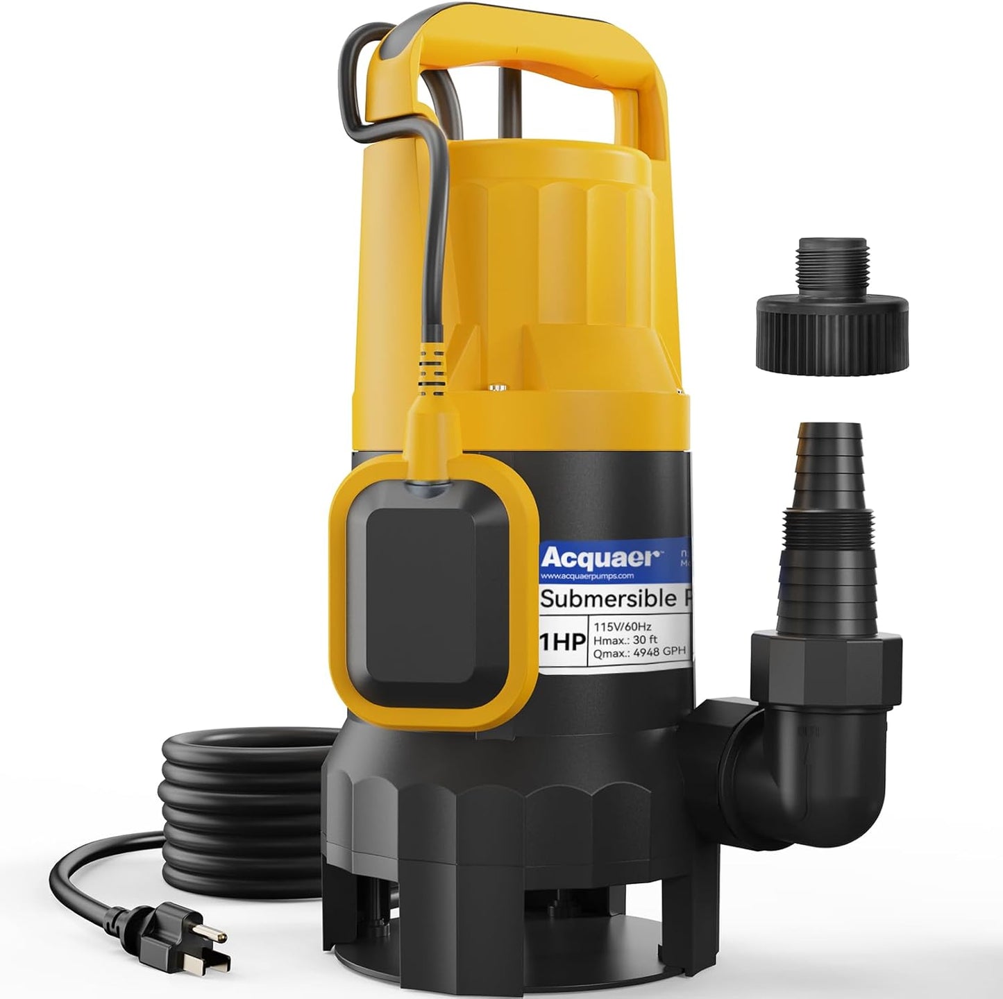 1HP Sump Pump with Automatic Float Switch for Efficient Water Removal