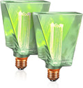 Next Glow Green Light Bulb LED Vintage Ice Shape - Warm Dimmable Glow