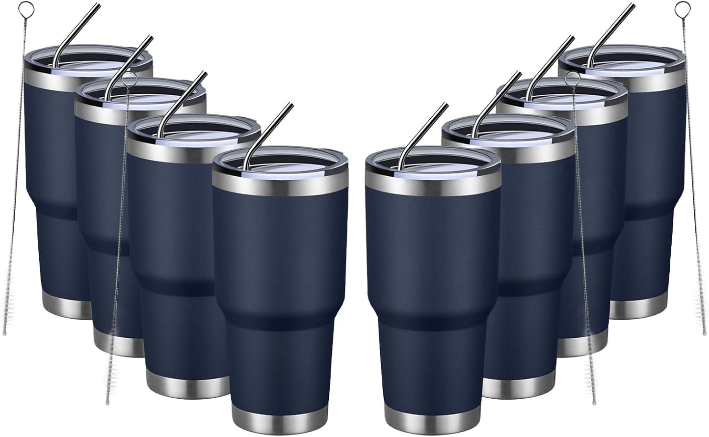 MEWAY 30oz Insulated Tumbler for Hot and Cold Drinks, 8 Pack