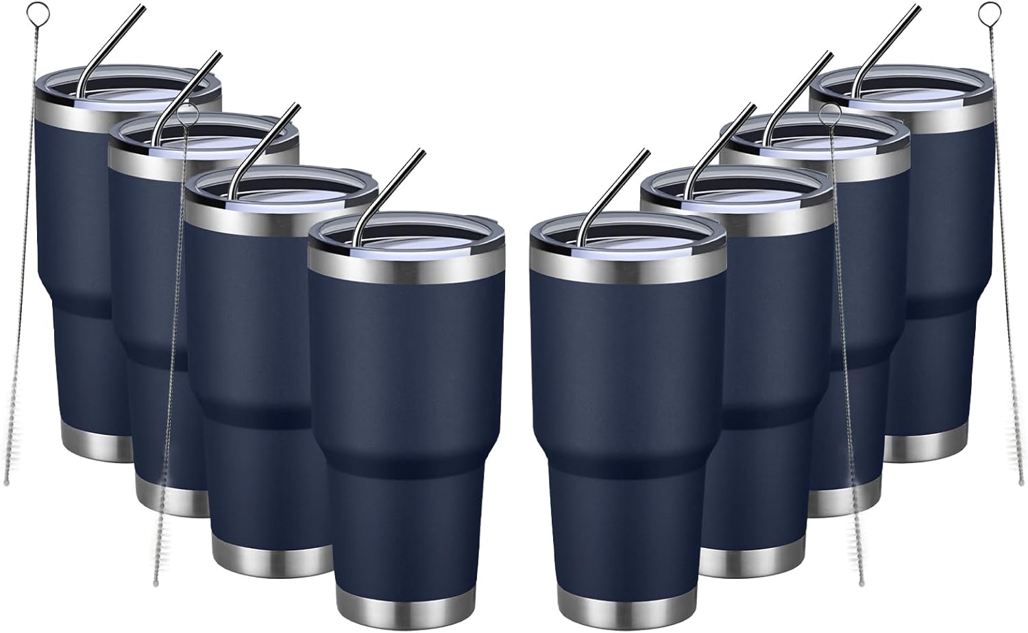MEWAY 30oz Insulated Tumbler for Hot and Cold Drinks, 8 Pack