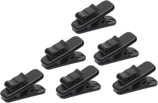 Earphone Wire Clips - Keep Cords Neat! 6Pcs Black