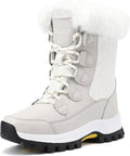 Womens Mid Calf Waterproof Snow Boots - Warm Furry Lining