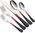 Colorful Silverware Set 20 Piece 18/0 Stainless Steel Flatware - Bold