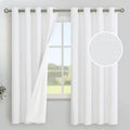 YoungsTex White Blackout Curtains for Full Room Darkening