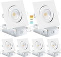 Square Recessed Lighting 4 in 6 Pack - Dimmable 5CCT Selectable