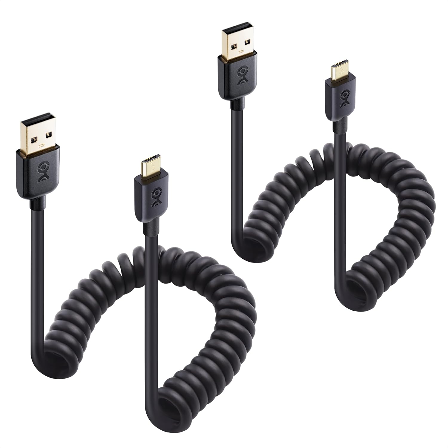 Coiled 2-Pack Micro USB Cable - Tangle-Free Convenience