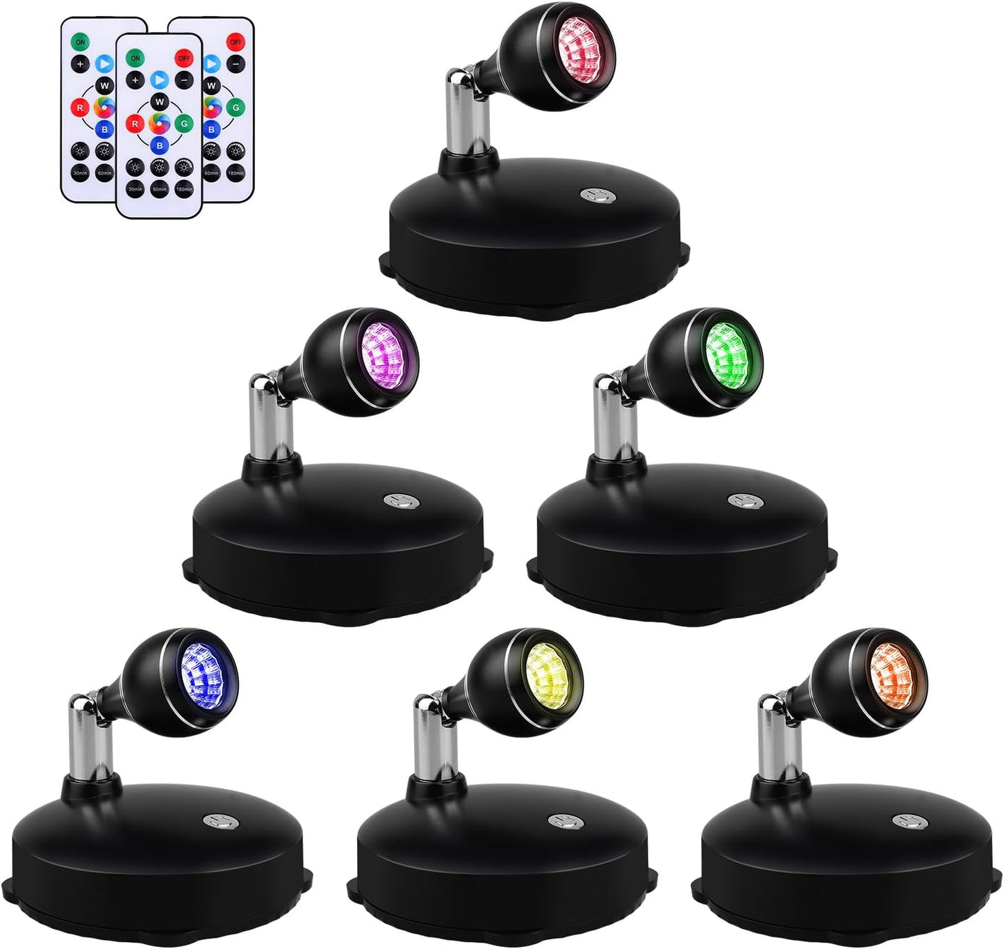 Battery Operated LED Spotlight with Remote for Indoor Lighting