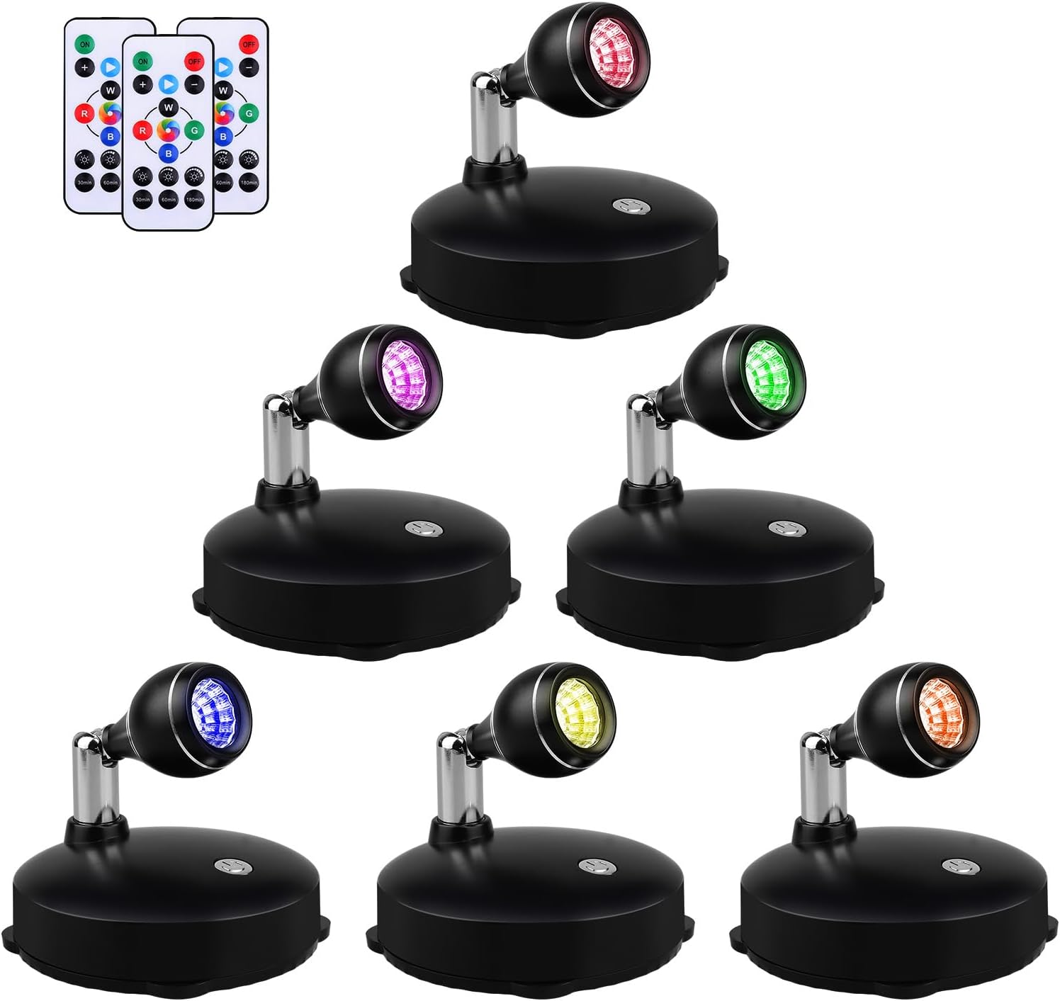 Battery Operated LED Spotlight with Remote for Indoor Lighting