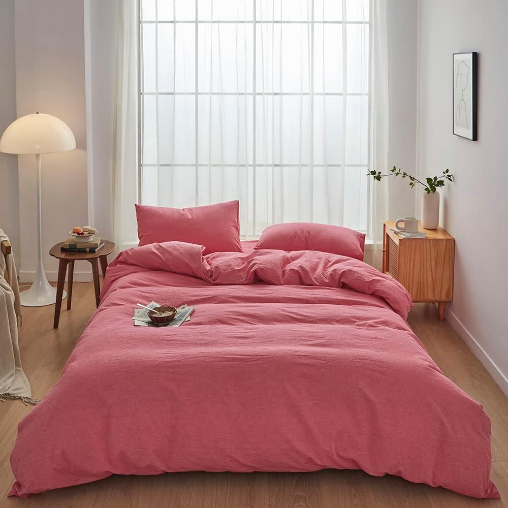 FACE TWO FACE California King Duvet Cover Set in Red Color