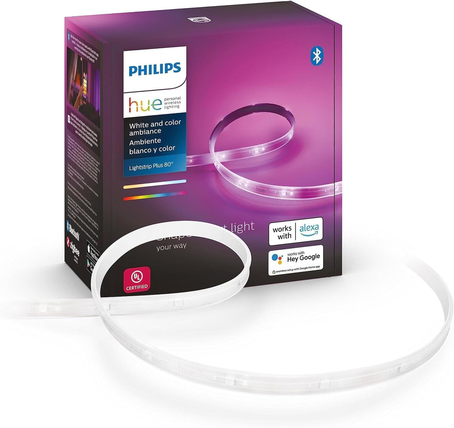Philips Hue Indoor 6-Foot Smart LED Light Strip for Mood Lighting