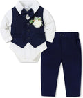 Baby Boy Suit 5Pcs Infant Gentleman Outfit - Sizes 0-24 Months