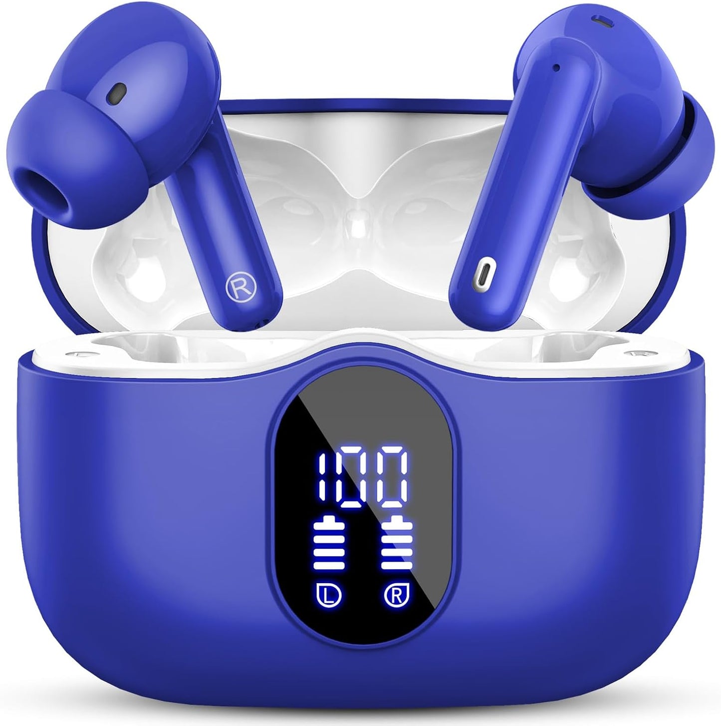 36H Playtime Wireless Earbuds - Bass Stereo with Noise Cancelling Mic