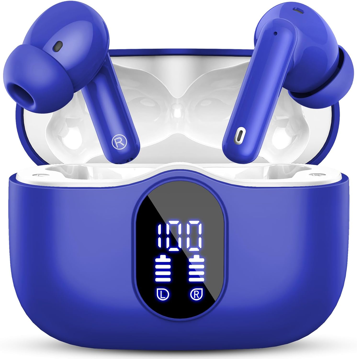 36H Playtime Wireless Earbuds - Bass Stereo with Noise Cancelling Mic