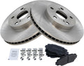 TRQ Front Brake Pad & Rotor Kit Semi-Metallic - Vehicle Specific Fit