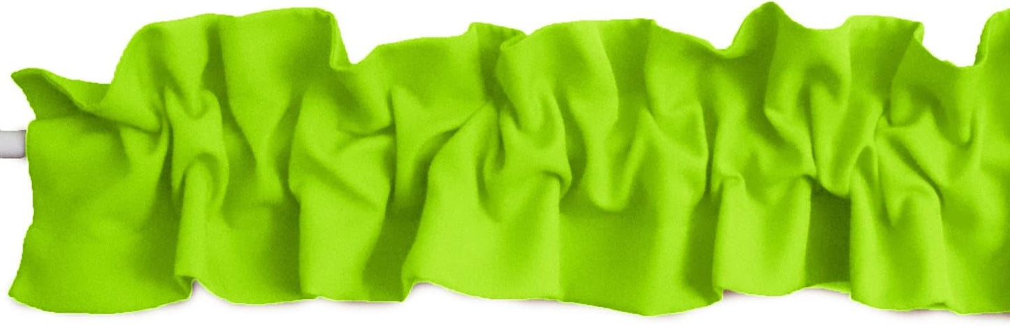 Solid Poplin Sleeve Topper Window Valance for Home Decor