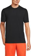 Lands' End Men's Short Sleeve Swim Tee Rash Guard - UPF 50 Comfort