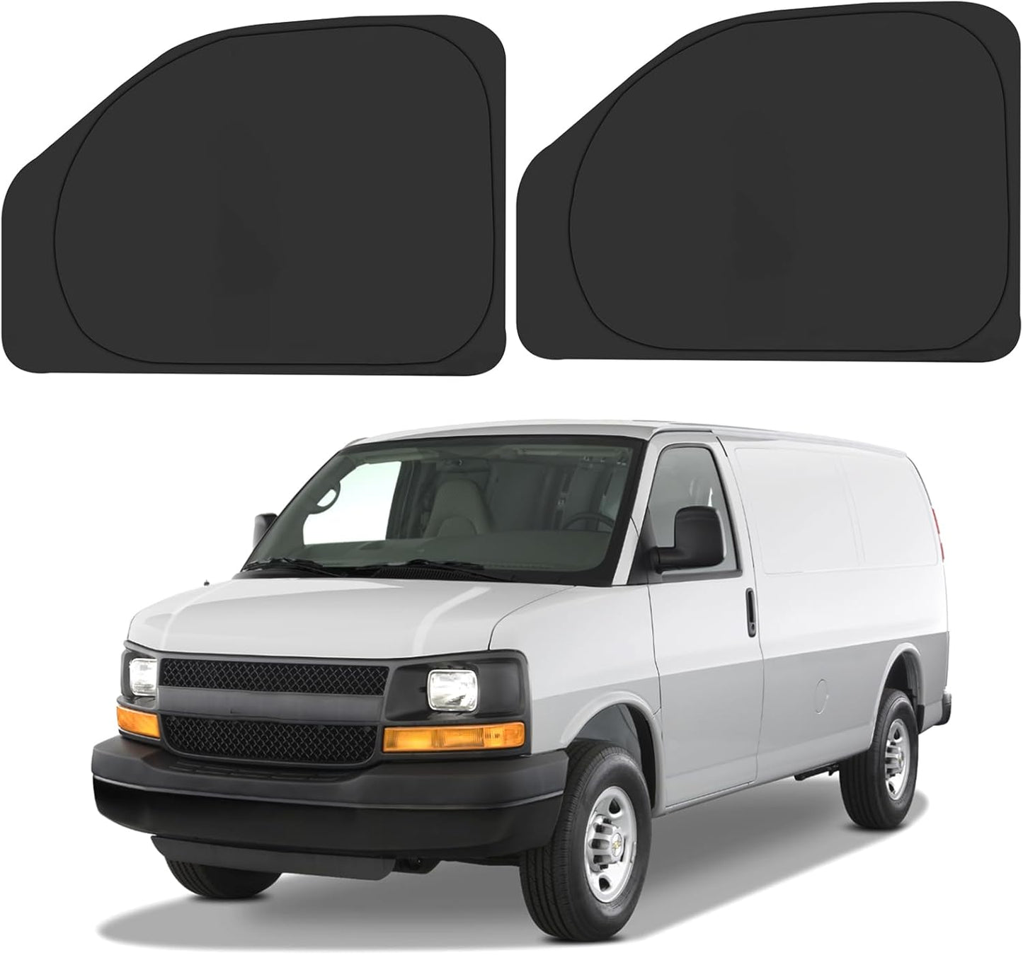 Front Side Window Sun Shade for Chevy Express Cargo Van