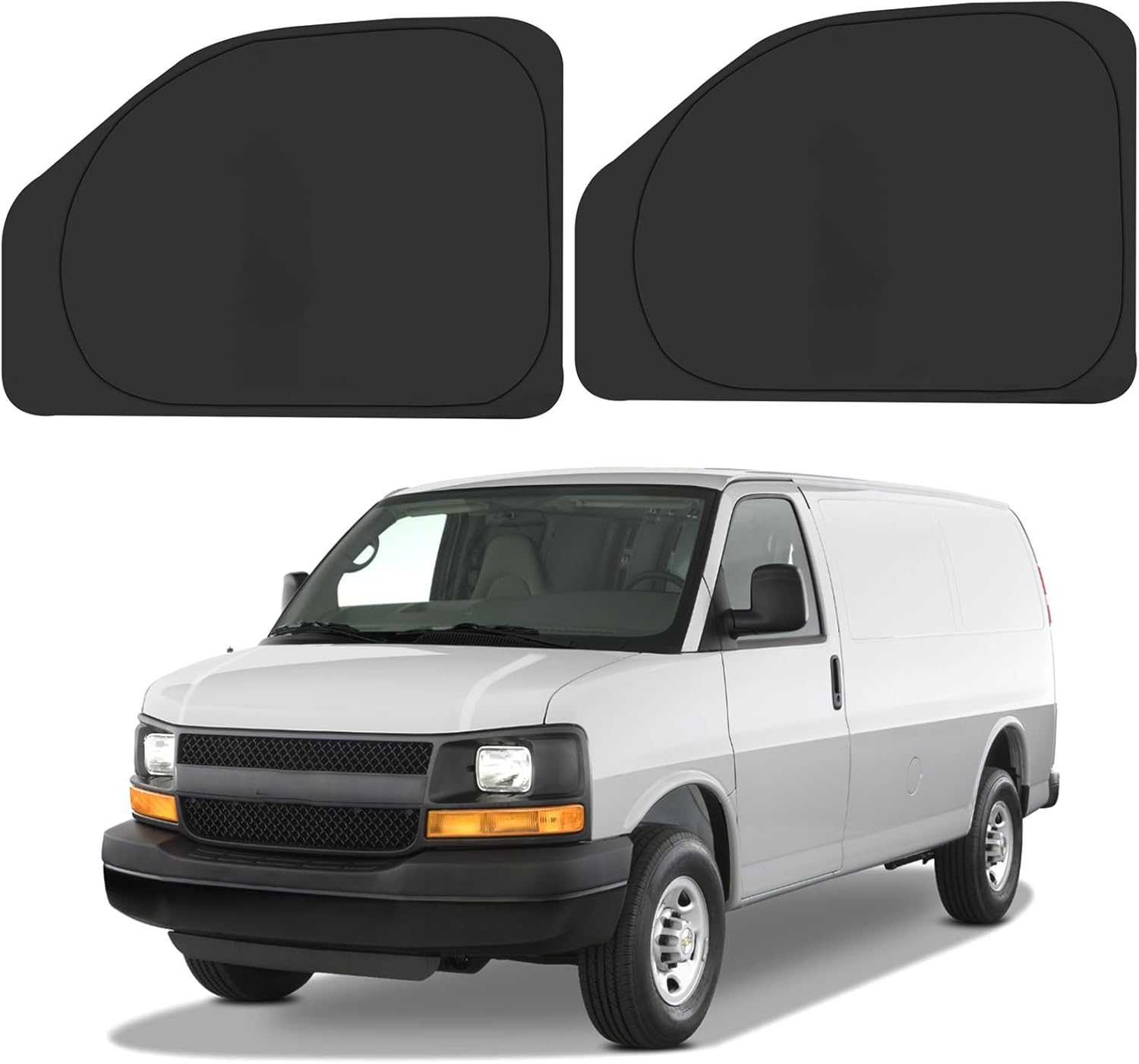 Front Side Window Sun Shade for Chevy Express Cargo Van