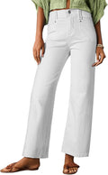 Astylish Womens Wide Leg Jeans High Waisted Stretchy (Style K5H2)