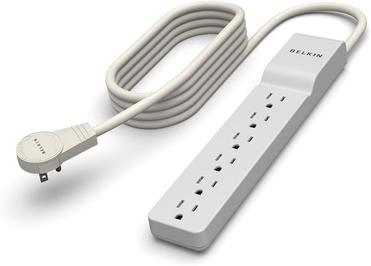 Belkin 6-Outlet Surge Protector: 6ft Cord, 360 Rotating Plug